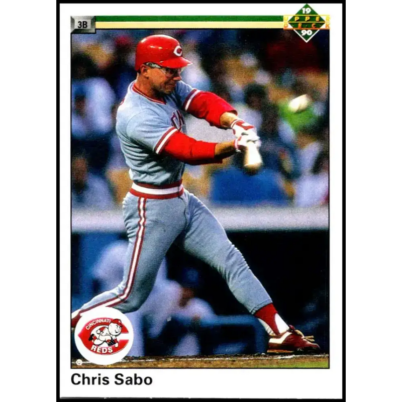 1990 Upper Deck #181 Chris Sabo NM-MT Cincinnati Reds Baseball Card - Baseball Card Single