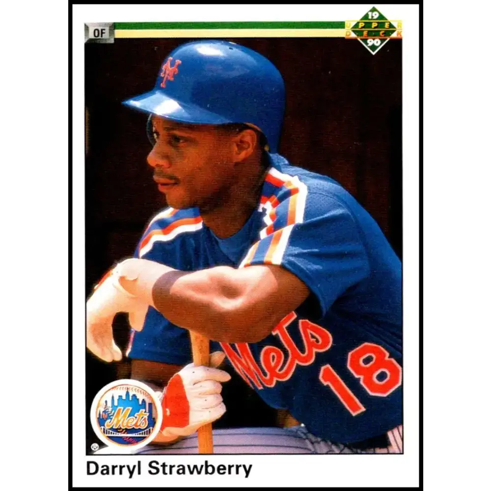 1990 Upper Deck #182 Darryl Strawberry NM-MT New York Mets Baseball Card - Baseball Card Single