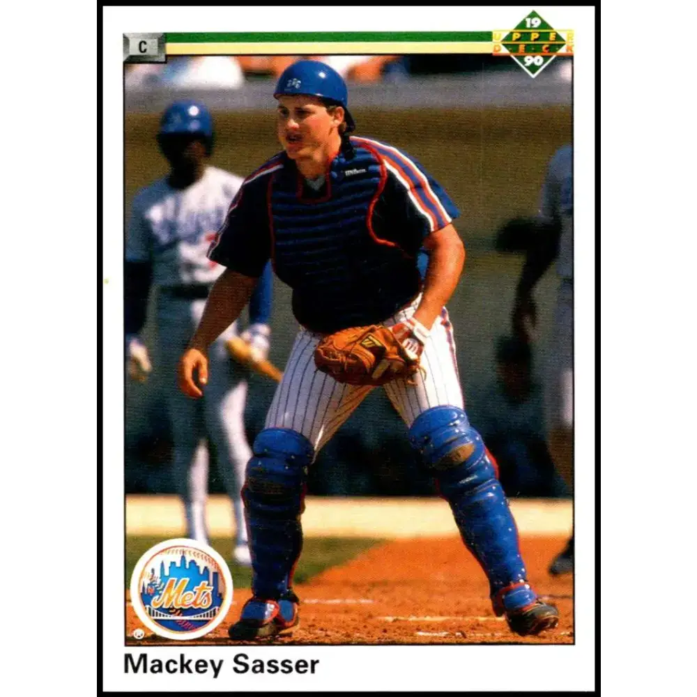1990 Upper Deck #185 Mackey Sasser NM-MT New York Mets Baseball Card - Baseball Card Single