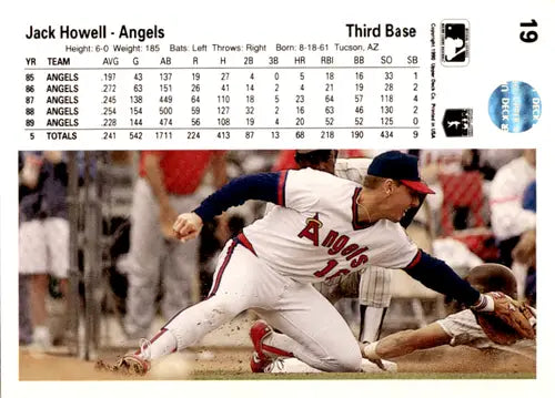 1990 Upper Deck #19 Jack Howell NM Near Mint Angels ID:45983 - Baseball Card Single