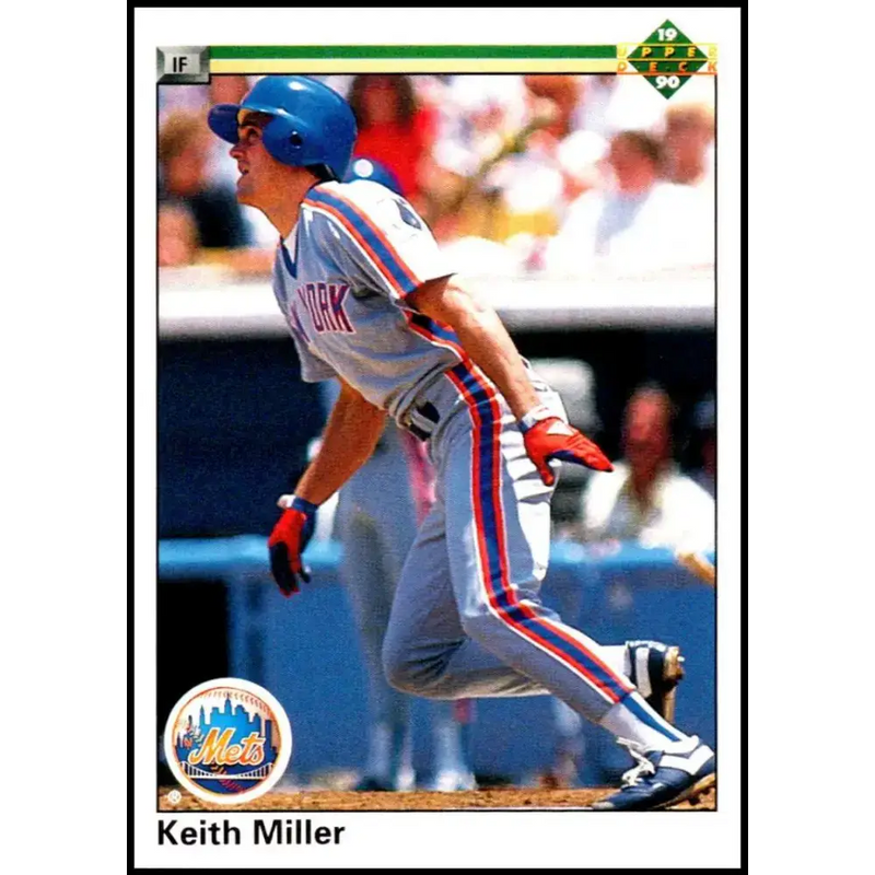 1990 Upper Deck #190 Keith Miller NM-MT New York Mets Baseball Card - Baseball Card Single