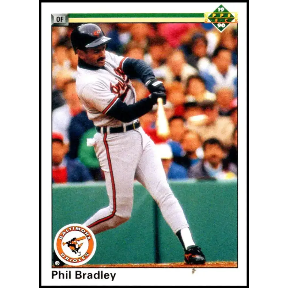 1990 Upper Deck #194 Phil Bradley NM-MT Baltimore Orioles Baseball Card - Baseball Card Single