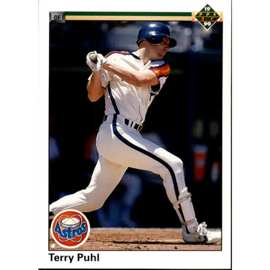 1990 Upper Deck #201 Terry Puhl NM-MT Houston Astros Baseball Card - Baseball Card Single