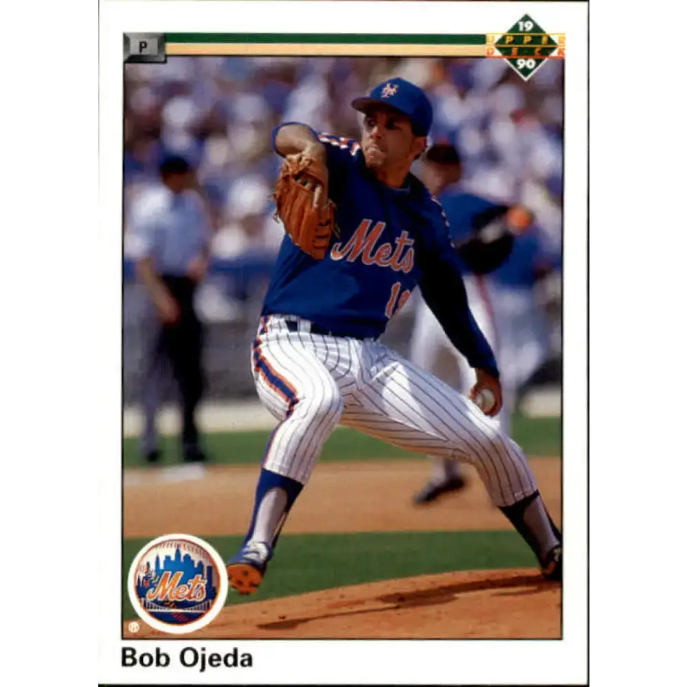 1990 Upper Deck #204 Bob Ojeda NM-MT New York Mets Baseball Card - Baseball Card Single