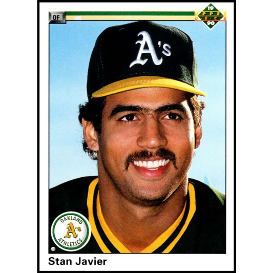 1990 Upper Deck #209 Stan Javier NM-MT Oakland Athletics Baseball Card - Baseball Card Single