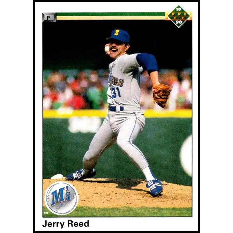 1990 Upper Deck #210 Jerry Reed NM-MT Seattle Mariners Baseball Card - Baseball Card Single