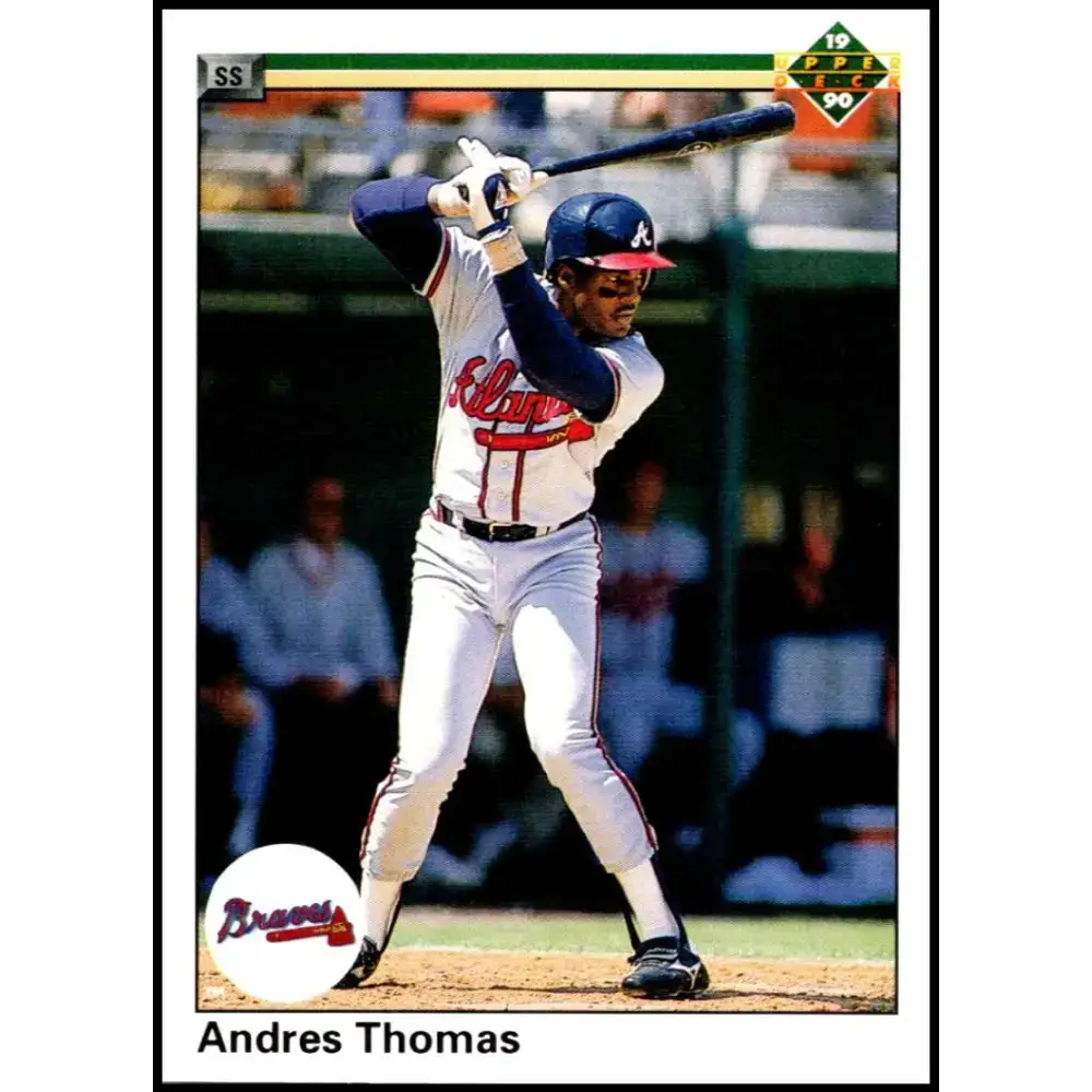 1990 Upper Deck #212 Andres Thomas NM-MT Atlanta Braves Baseball Card - Baseball Card Single