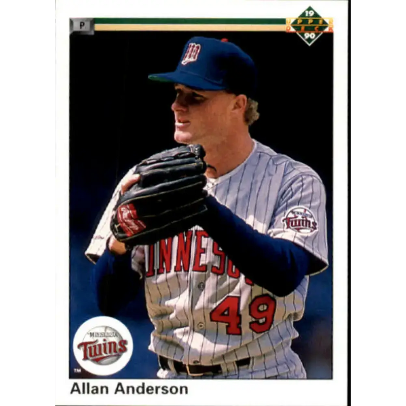 1990 Upper Deck #219 Allan Anderson NM-MT Minnesota Twins Baseball Card - Baseball Card Single