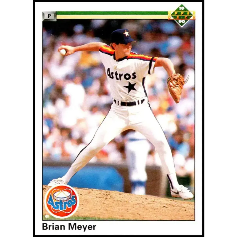 1990 Upper Deck #22 Brian Meyer NM-MT Houston Astros Baseball Card - Baseball Card Single