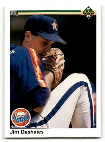 1990 Upper Deck #221 Jim Deshaies Houston Astros Baseball Cards EX/N ID:59137 - Baseball Card Single
