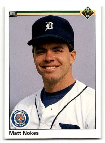 Matt Nokes Detroit Tigers baseball card from 1990 Upper Deck #226, EX/NM condition