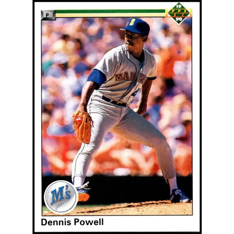 1990 Upper Deck #229 Dennis Powell NM-MT Seattle Mariners Baseball Card - Baseball Card Single