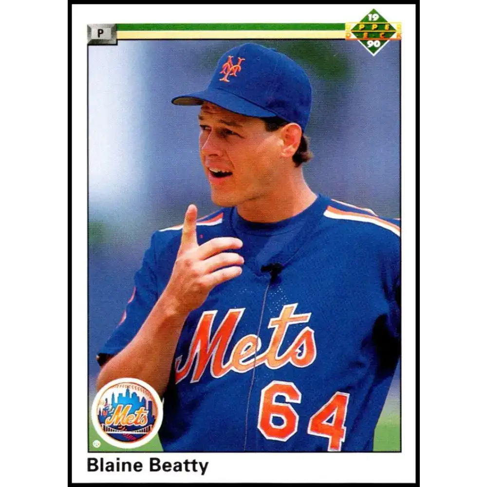 1990 Upper Deck #23 Blaine Beatty NM-MT RC Rookie New York Mets Baseball Card - Baseball Card Single