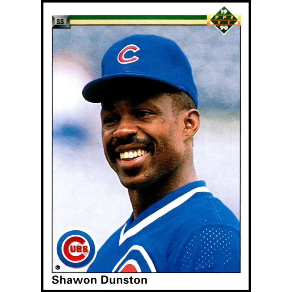 1990 Upper Deck #231 Shawon Dunston UER NM-MT Chicago Cubs Baseball Card - Baseball Card Single