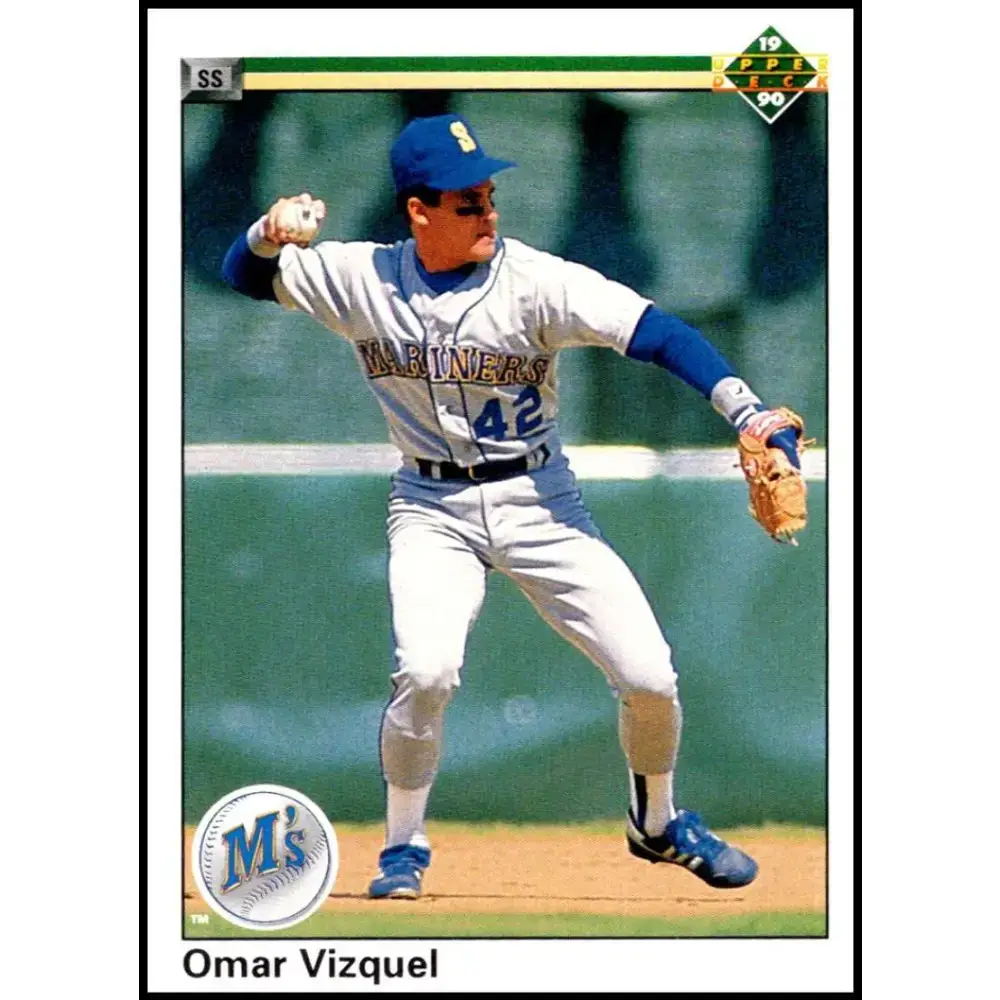 1990 Upper Deck #233 Omar Vizquel NM-MT Seattle Mariners Baseball Card - Baseball Card Single