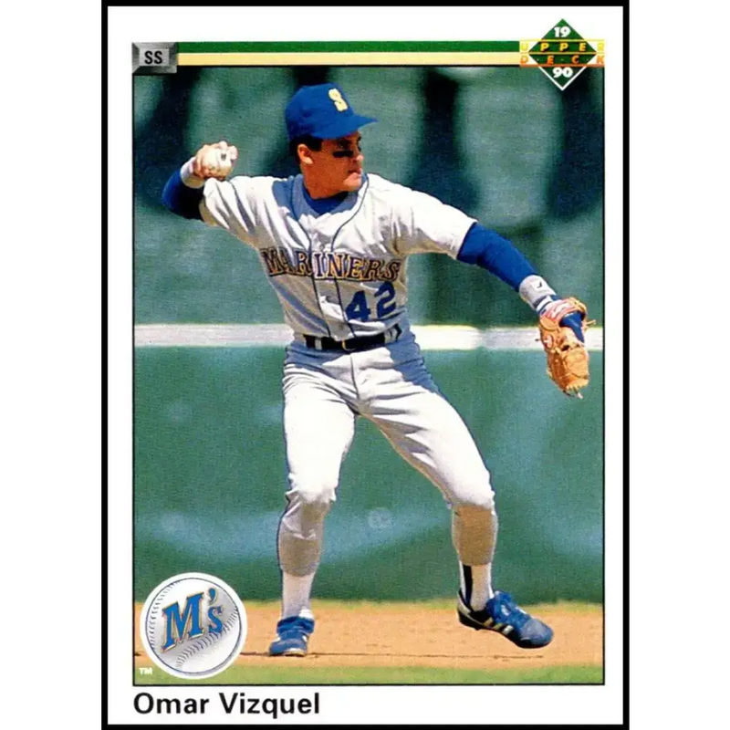 1990 Upper Deck #233 Omar Vizquel NM-MT Seattle Mariners Baseball Card - Baseball Card Single