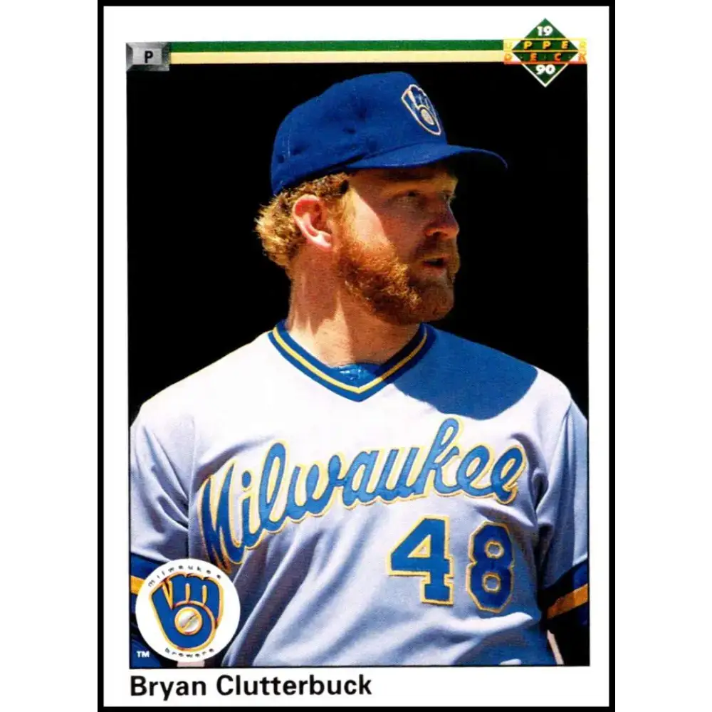 1990 Upper Deck #239 Bryan Clutterbuck NM-MT Milwaukee Brewers Baseball Card - Baseball Card Single