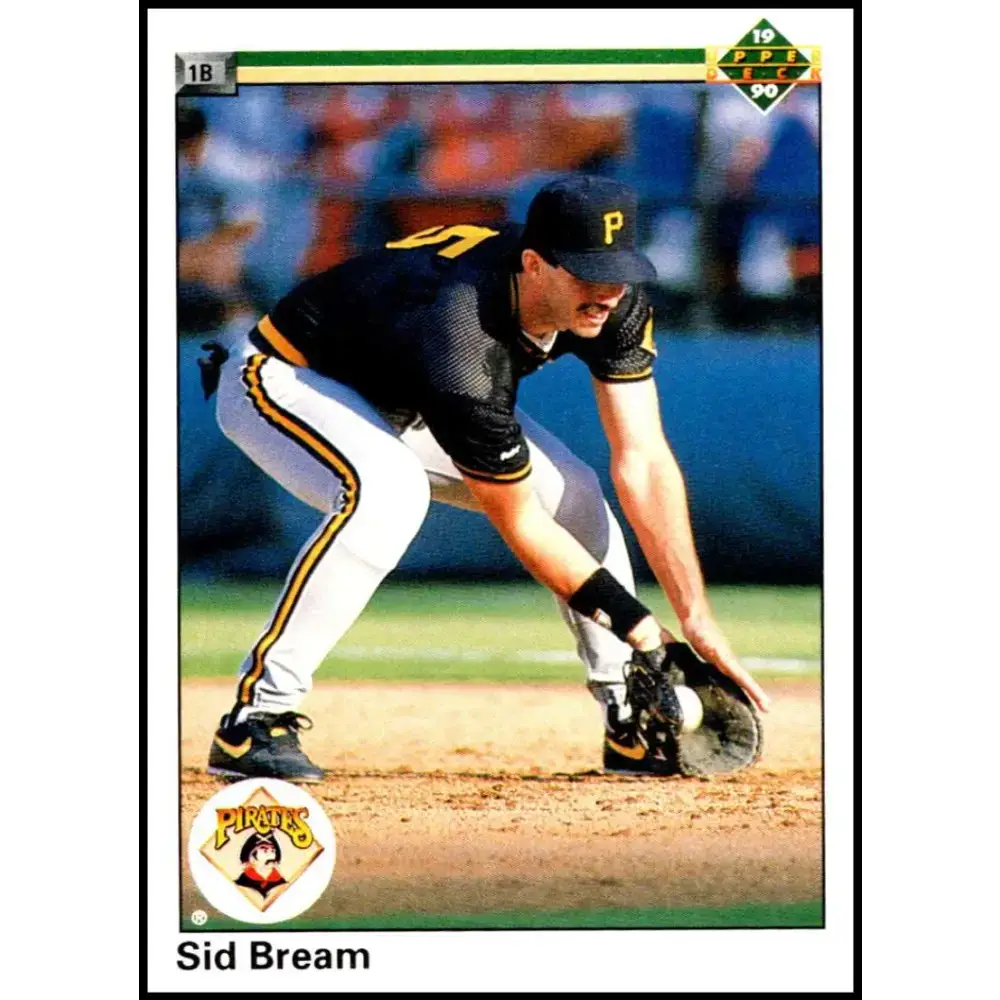 1990 Upper Deck #250 Sid Bream NM-MT Pittsburgh Pirates Baseball Card - Baseball Card Single