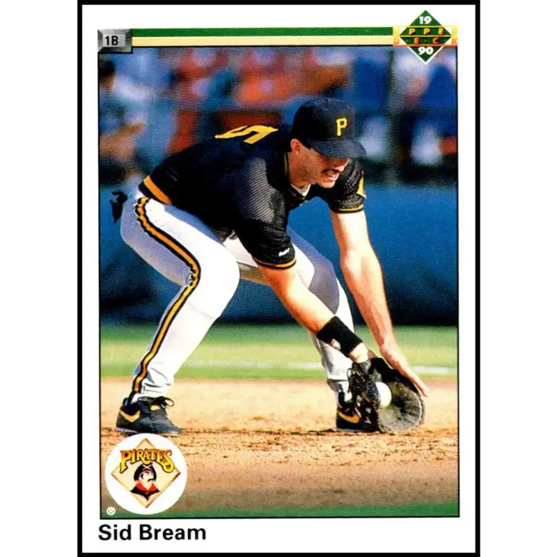 1990 Upper Deck #250 Sid Bream NM-MT Pittsburgh Pirates Baseball Card - Baseball Card Single