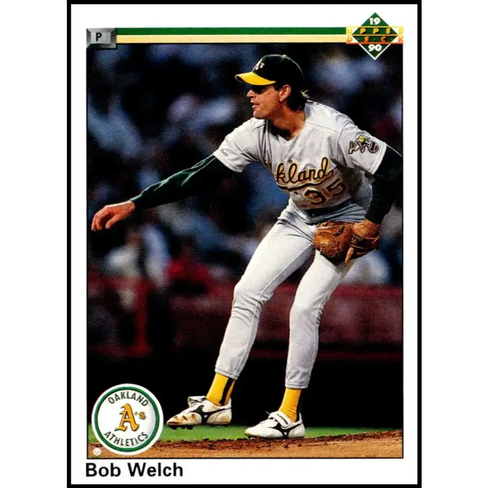 1990 Upper Deck #251 Bob Welch UER NM-MT Oakland Athletics Baseball Card - Baseball Card Single