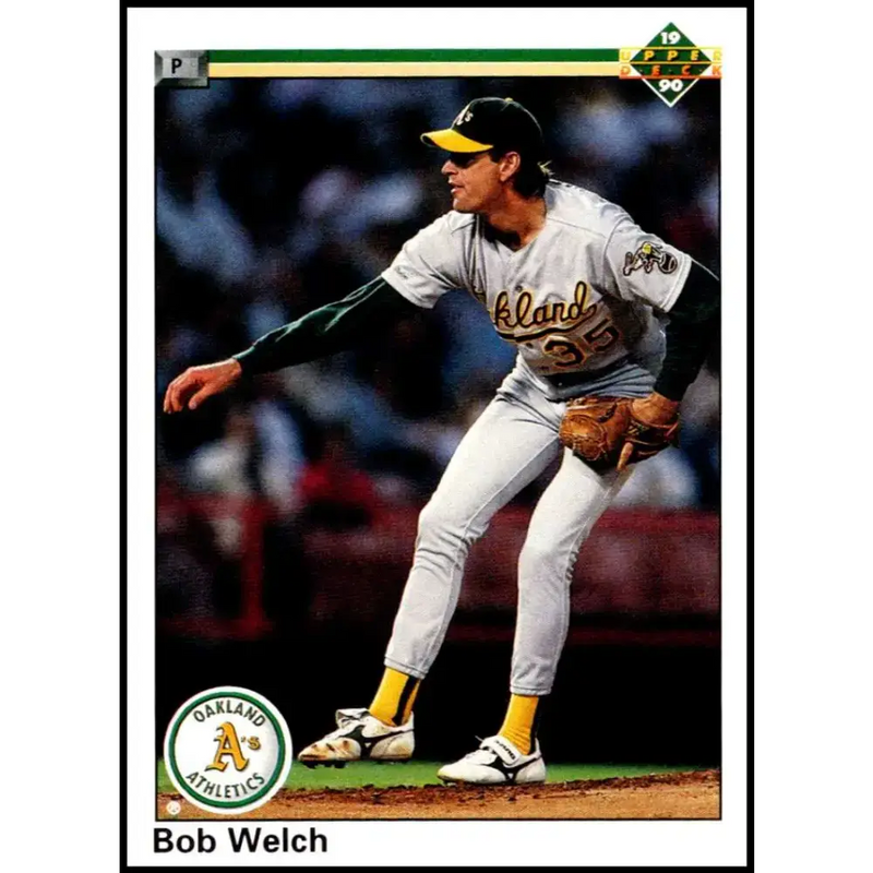 1990 Upper Deck #251 Bob Welch UER NM-MT Oakland Athletics Baseball Card - Baseball Card Single