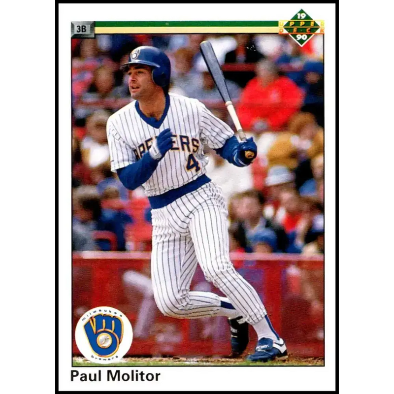 1990 Upper Deck #254 Paul Molitor NM-MT Milwaukee Brewers Baseball Card - Baseball Card Single