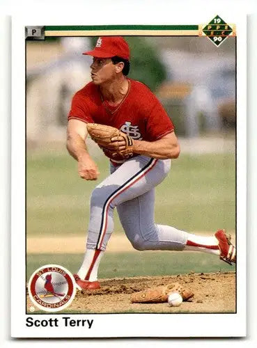 Original gloss 1990 Upper Deck Scott Terry St. Louis Cardinals baseball card
