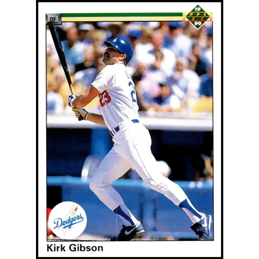 1990 Upper Deck #264 Kirk Gibson UER NM-MT Los Angeles Dodgers Baseball Card - Baseball Card Single