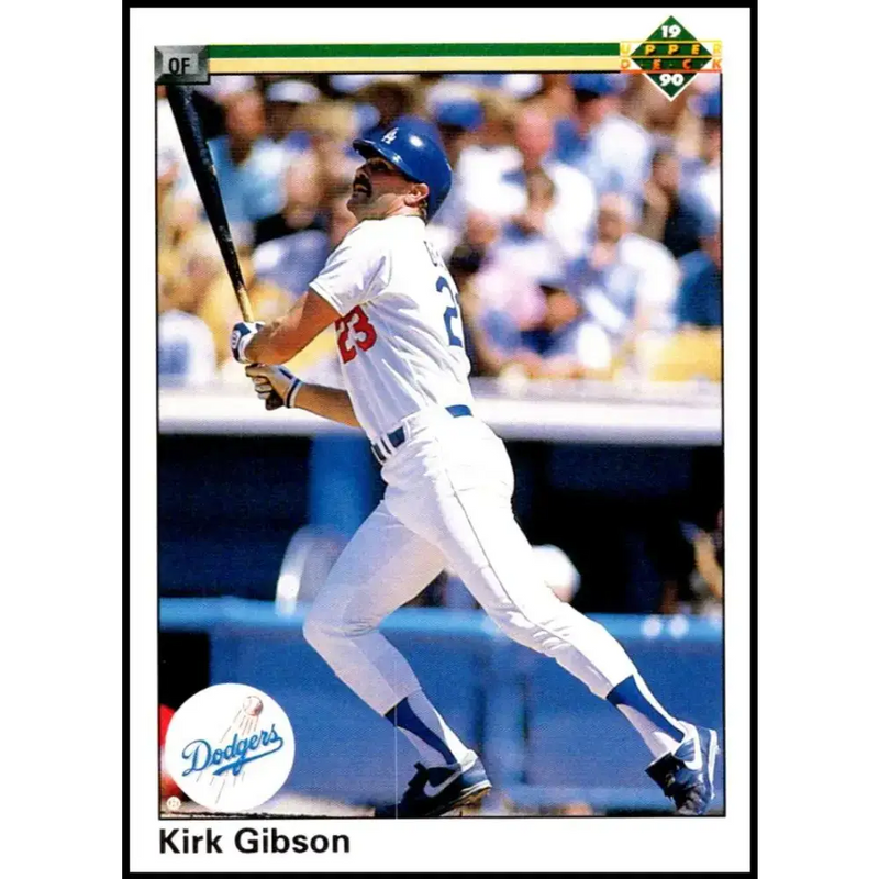 1990 Upper Deck #264 Kirk Gibson UER NM-MT Los Angeles Dodgers Baseball Card - Baseball Card Single