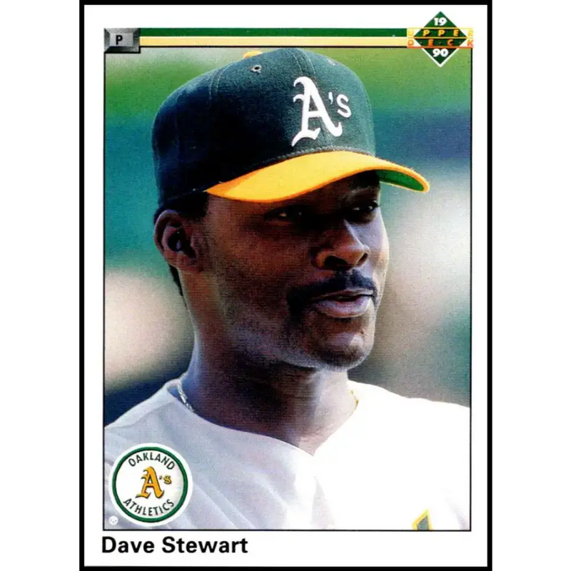 1990 Upper Deck #272 Dave Stewart UER NM-MT Oakland Athletics Baseball Card - Baseball Card Single