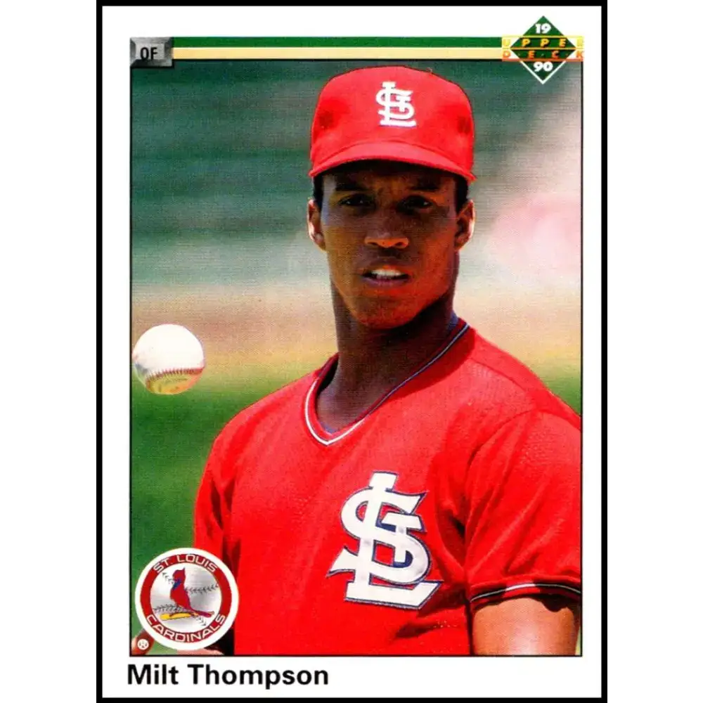 1990 Upper Deck #278 Milt Thompson NM-MT St. Louis Cardinals Baseball Card - Baseball Card Single