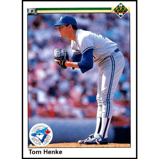 1990 Upper Deck #282 Tom Henke NM-MT Toronto Blue Jays Baseball Card - Baseball Card Single