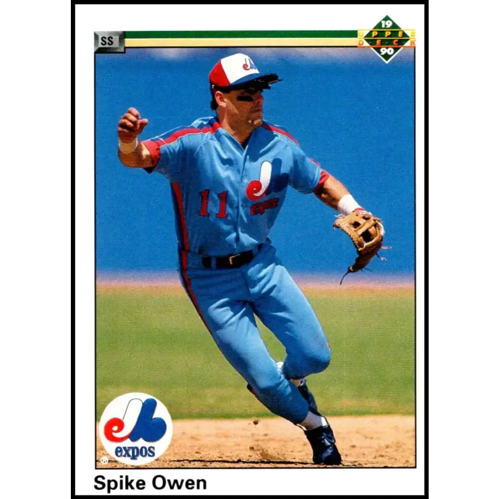 1990 Upper Deck #291 Spike Owen NM-MT Montreal Expos Baseball Card - Baseball Card Single