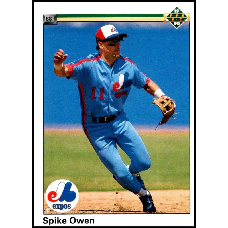 1990 Upper Deck #291 Spike Owen NM-MT Montreal Expos Baseball Card - Baseball Card Single