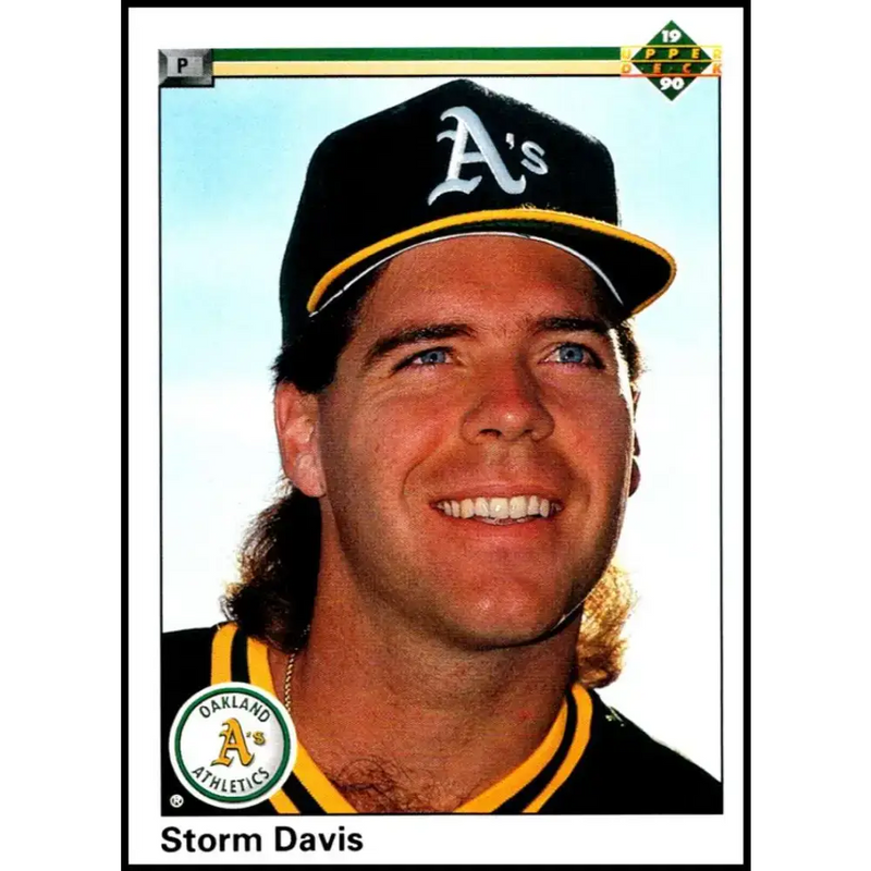 1990 Upper Deck #292 Storm Davis NM-MT Oakland Athletics Baseball Card - Baseball Card Single