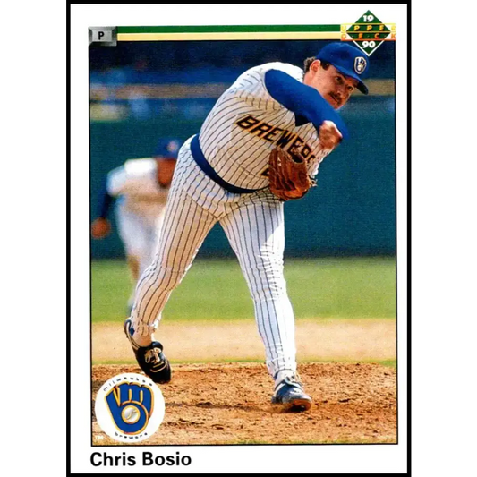 1990 Upper Deck #293 Chris Bosio NM-MT Milwaukee Brewers Baseball Card - Baseball Card Single