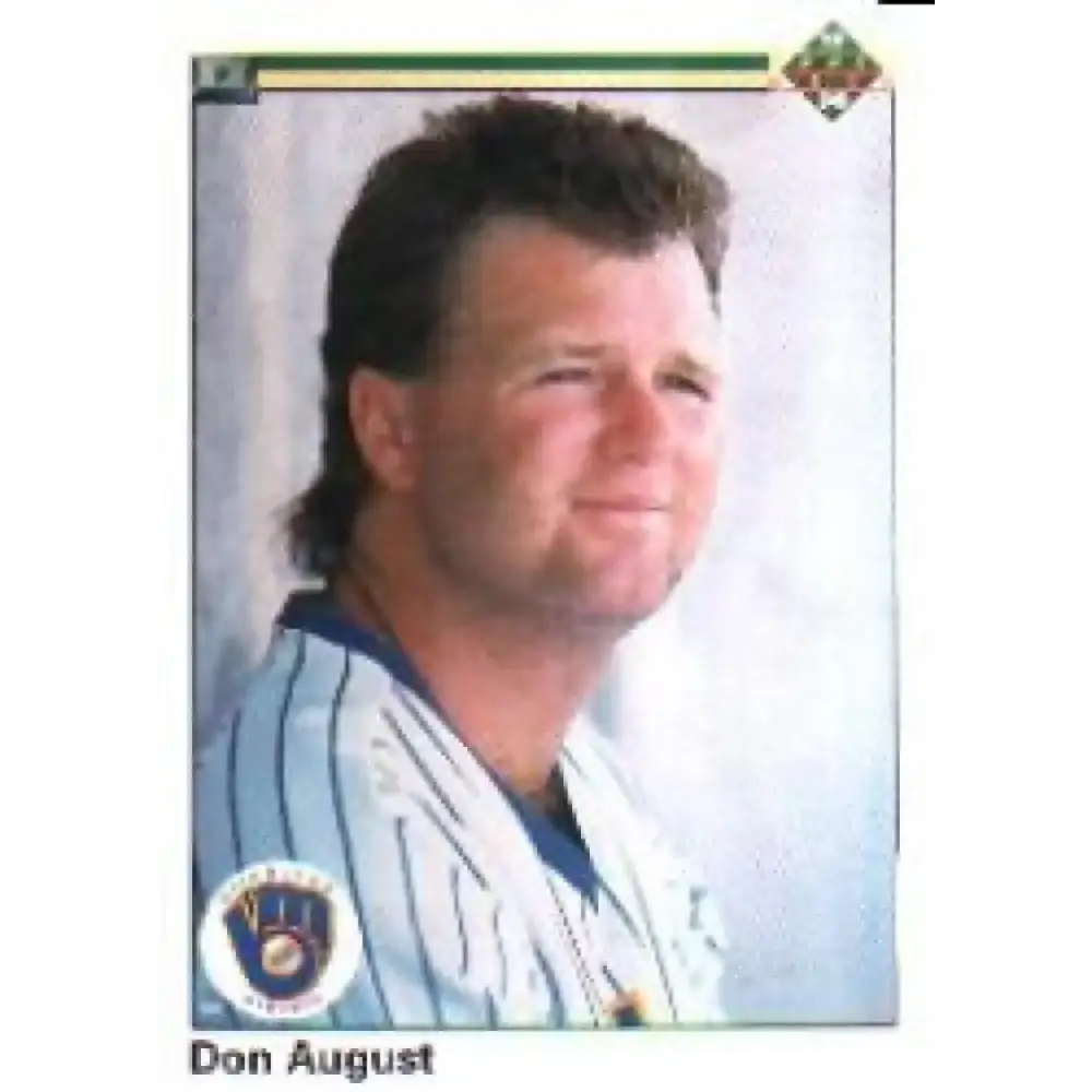 1990 Upper Deck #295 Don August NM-MT Milwaukee Brewers Baseball Card - Baseball Card Single