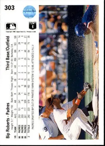 1990 Upper Deck #303 Bip Roberts NM-MT Padres - Baseball Card Single