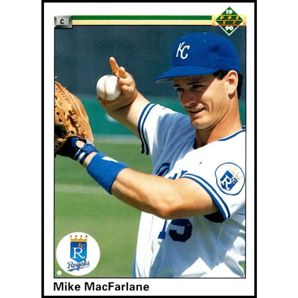 1990 Upper Deck #307 Mike Macfarlane NM-MT Kansas City Royals Baseball Card - Baseball Card Single