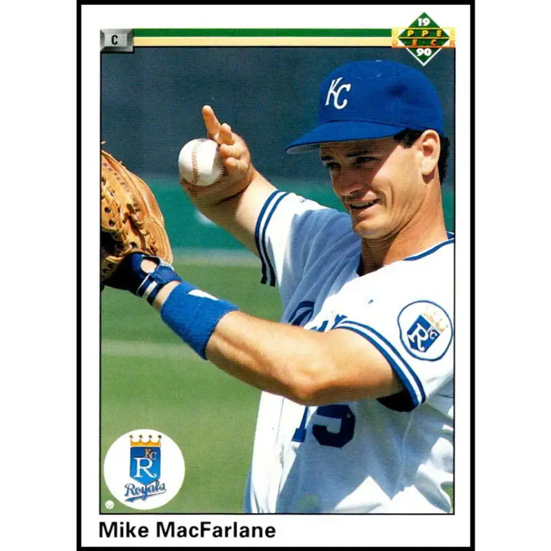 1990 Upper Deck #307 Mike Macfarlane NM-MT Kansas City Royals Baseball Card - Baseball Card Single