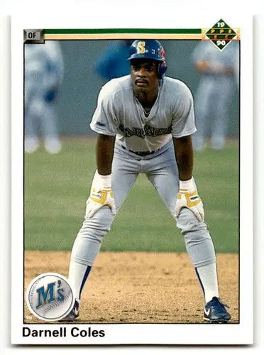 Vintage Darnell Coles Seattle Mariners baseball card with original gloss from 1990 Upper Deck