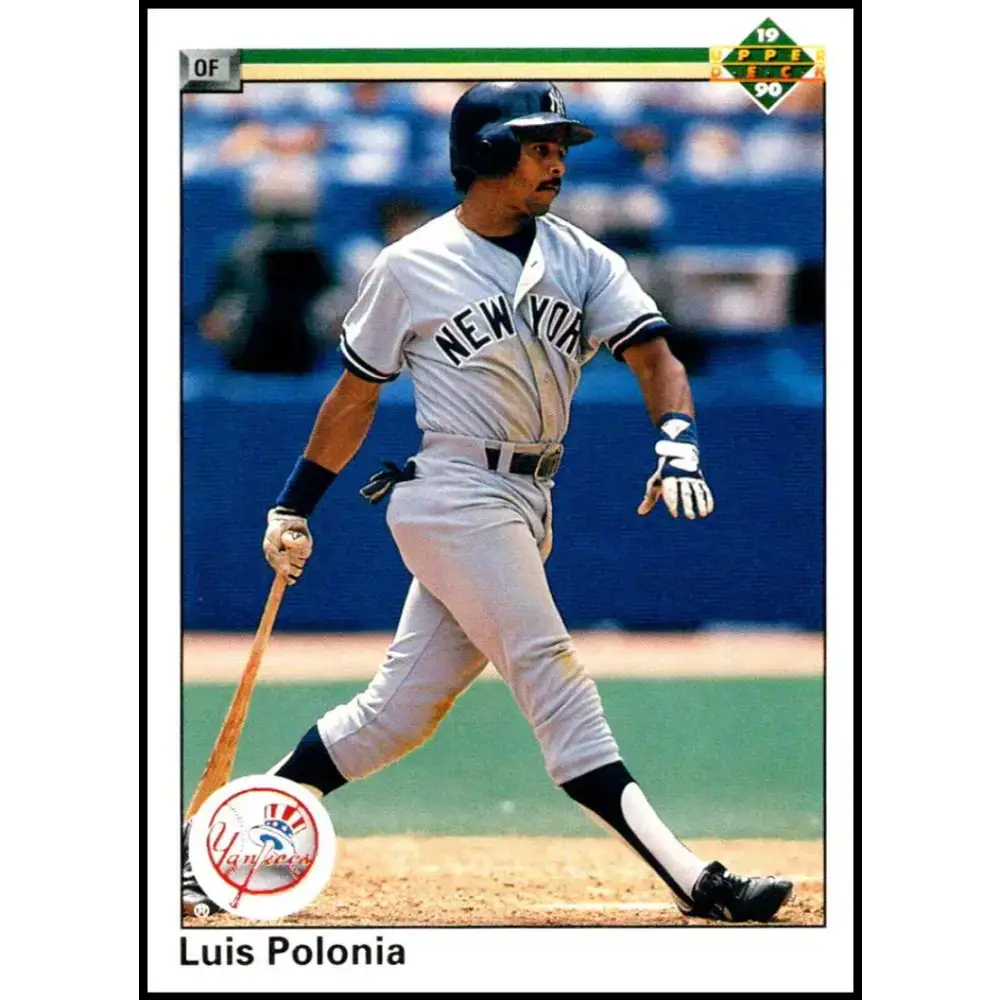 1990 Upper Deck #316 Luis Polonia NM-MT New York Yankees Baseball Card - Baseball Card Single