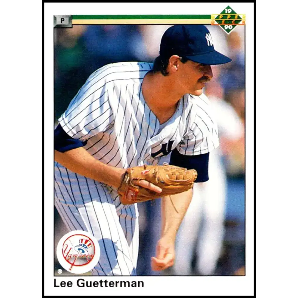 1990 Upper Deck #318 Lee Guetterman NM-MT New York Yankees Baseball Card - Baseball Card Single