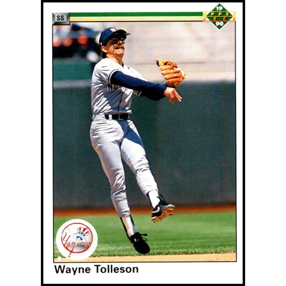 1990 Upper Deck #320 Wayne Tolleson NM-MT New York Yankees Baseball Card - Baseball Card Single
