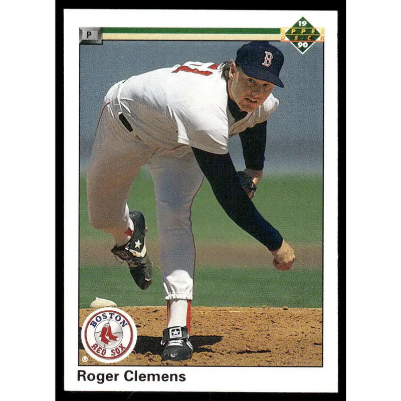 1990 Upper Deck #323 Roger Clemens EX/NM Boston Red Sox Baseball Card - Baseball Card Single