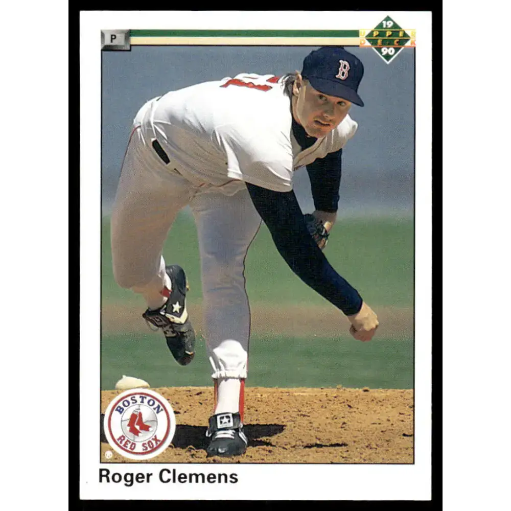 1990 Upper Deck #323 Roger Clemens EX/NM Boston Red Sox Baseball Card - Baseball Card Single