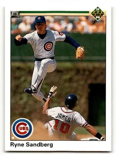 1990 Upper Deck #324 Ryne Sandberg Chicago Cubs Baseball Cards EX/NM ID:63380 - Baseball Card Single