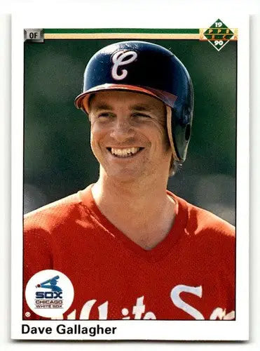 Original gloss 1990 Upper Deck Dave Gallagher Chicago White Sox baseball card image
