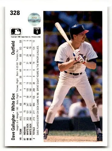 Original gloss Baseball card featuring Dave Gallagher Chicago White Sox player