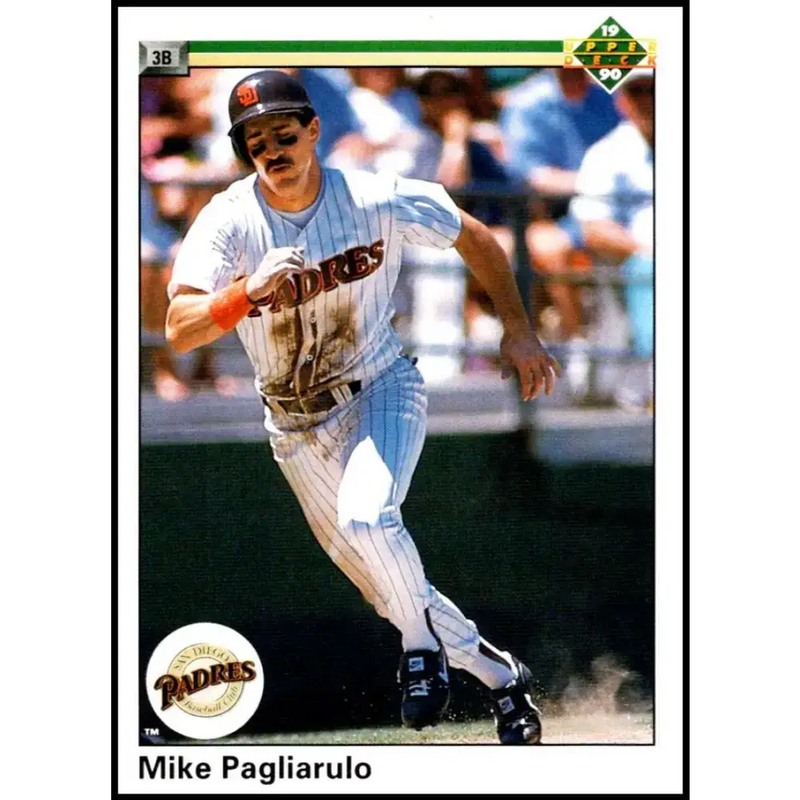 1990 Upper Deck #329 Mike Pagliarulo NM-MT San Diego Padres Baseball Card - Baseball Card Single